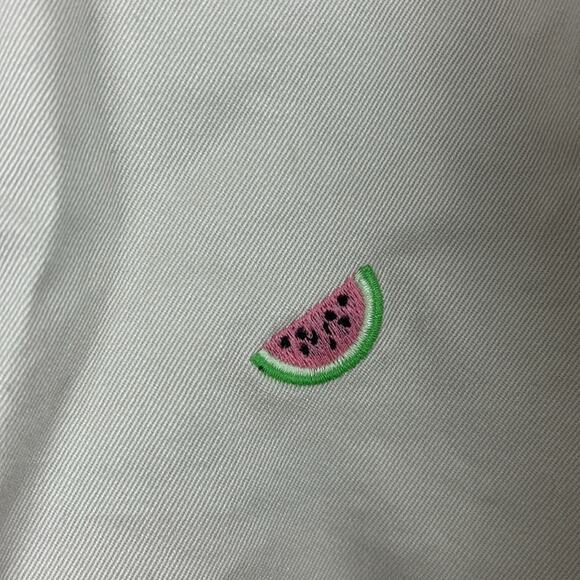 Brooks Brothers womens 12 cotton watermelon embroidered khaki shorts - Picture 3 of 4